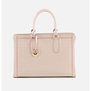 NEW ARCADIA off white/light gray patent Business Large Top Handles, $450